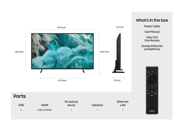 43" QLED Q7F 4K Vision AI Smart TV (2025)