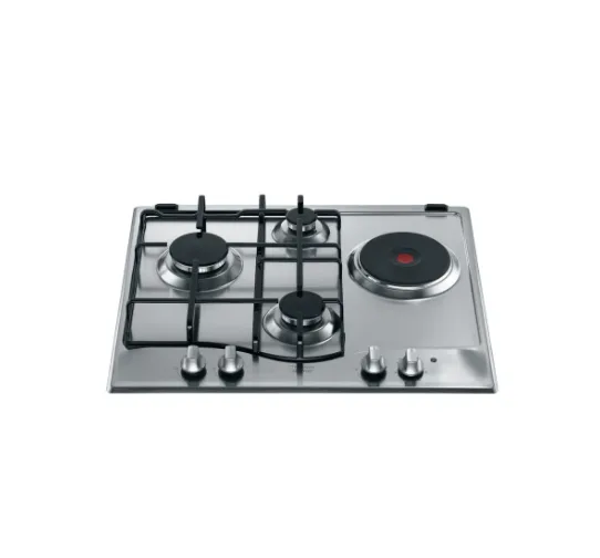 Ariston PC 631 X /HA 60cm Mixed Hob | 3 Gas Burners + 1 Electric Plate