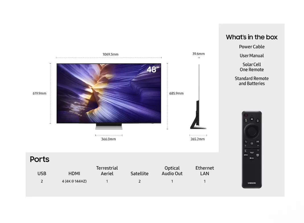 48" OLED S90F 4K Vision AI Smart TV (2025)