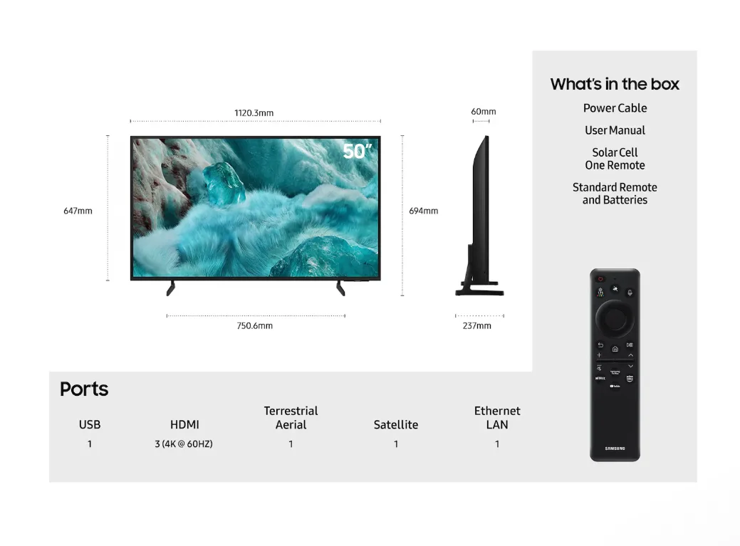 50" QLED Q7F 4K Vision AI Smart TV (2025)