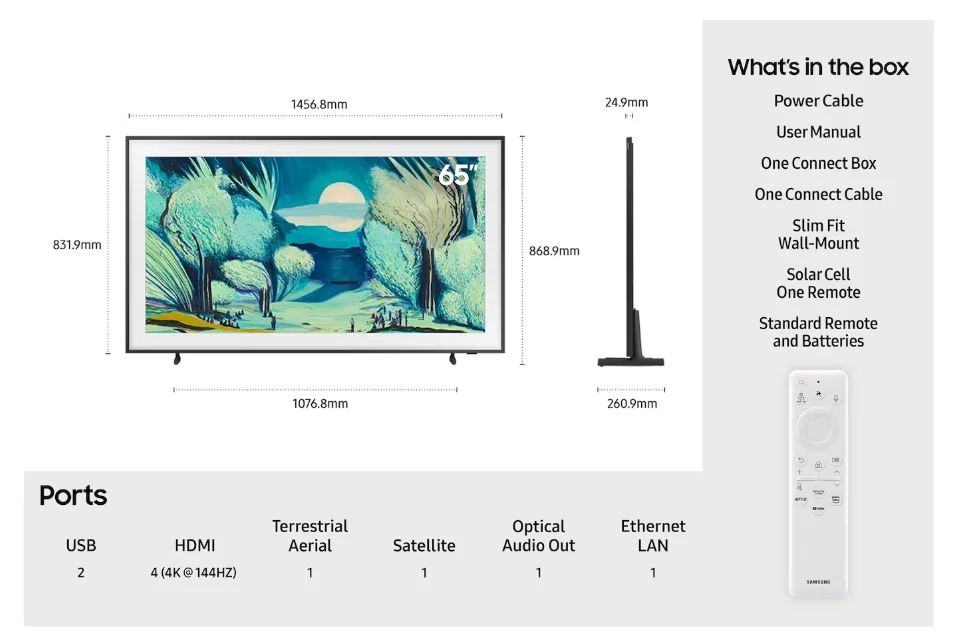 65" LS03D The Frame 4K QLED Art Mode Smart TV