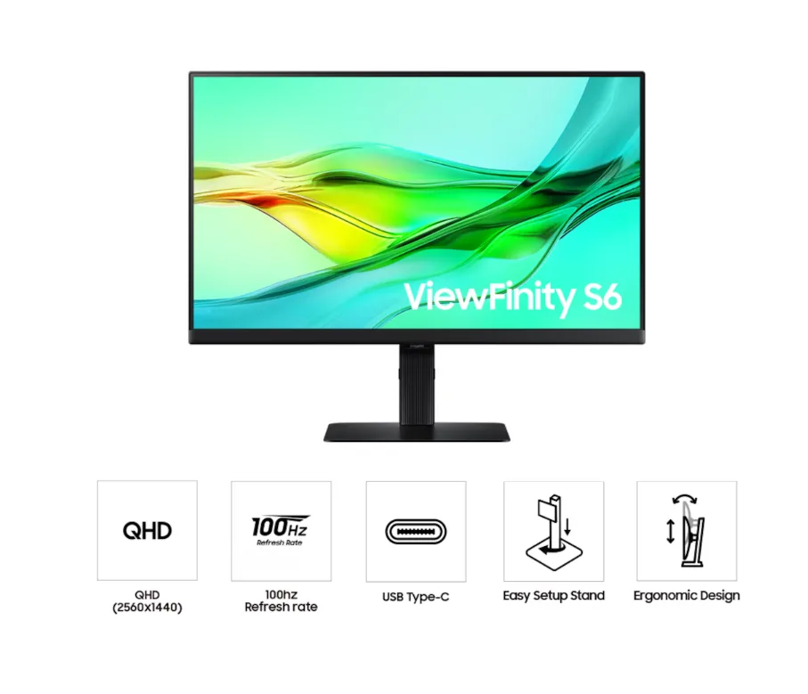 24" ViewFinity S60UD QHD Professional Monitor (100Hz)