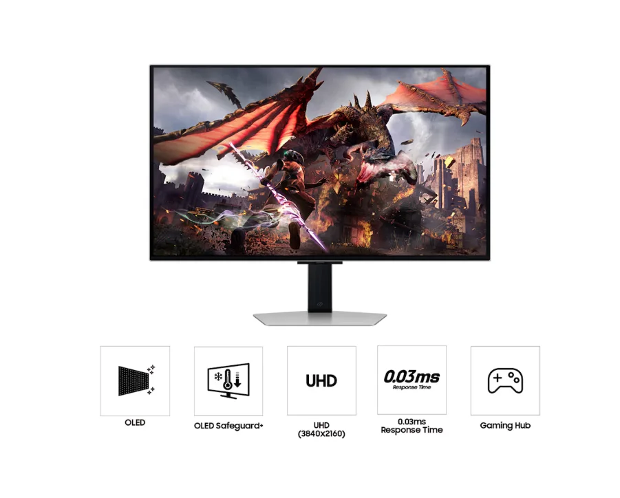 SAMSUNG 32" Odyssey OLED G8 (G80SD) 4K 240Hz Smart Gaming Monitor