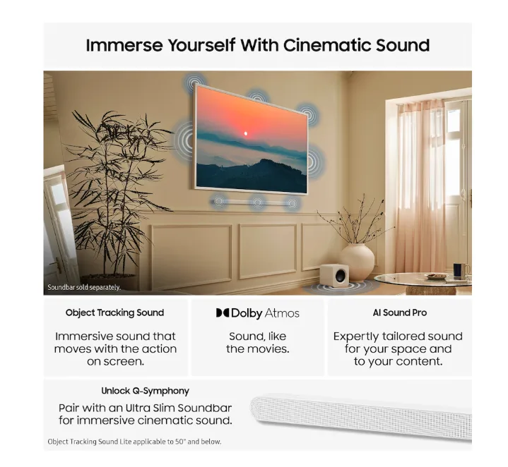 SAMSUNG 43" The Frame (LS03F) 4K QLED Smart Art TV - Image 3