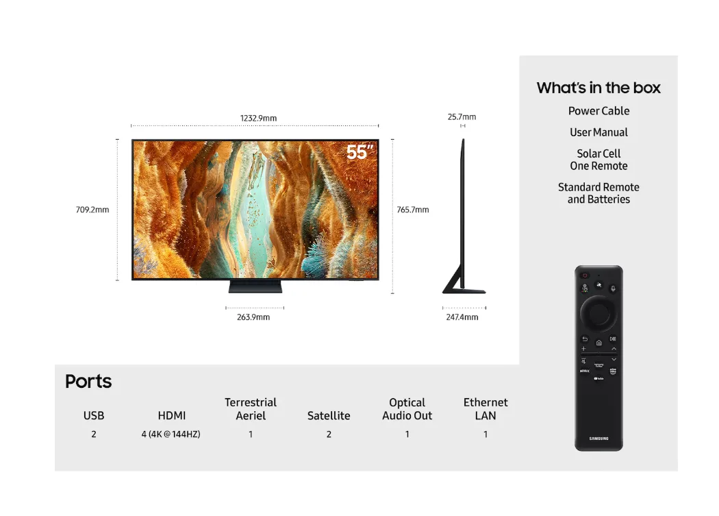 SAMSUNG 55" QN70F Neo QLED 4K AI Smart TV