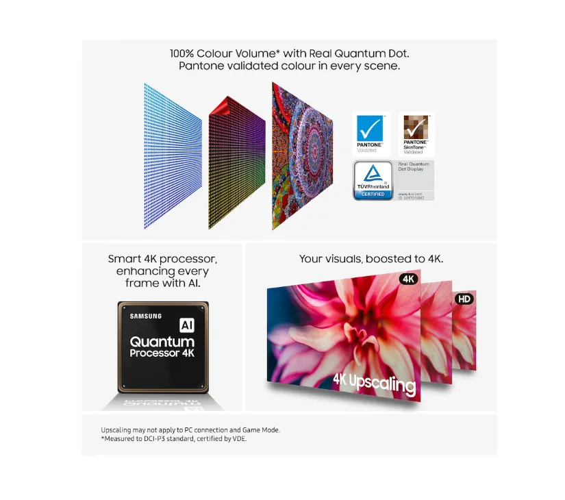SAMSUNG 65" QEF1 QLED 4K Vision AI Smart TV (2025)