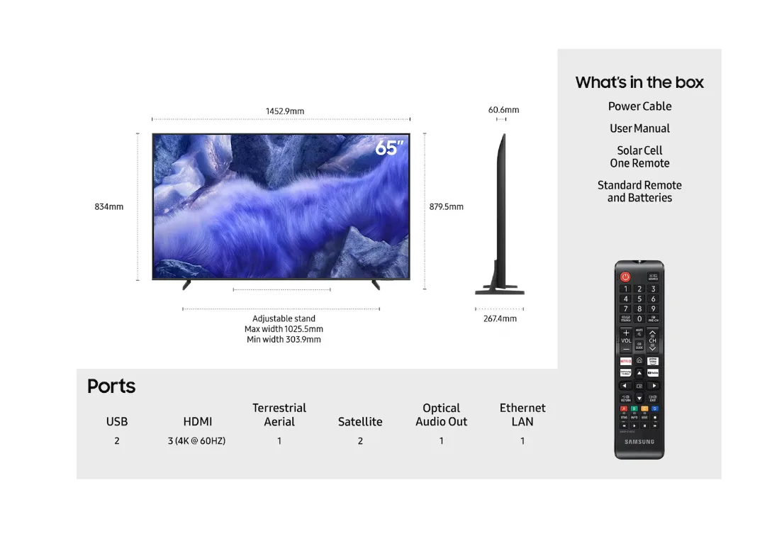 SAMSUNG 65" QEF1 QLED 4K Vision AI Smart TV (2025) - Image 3