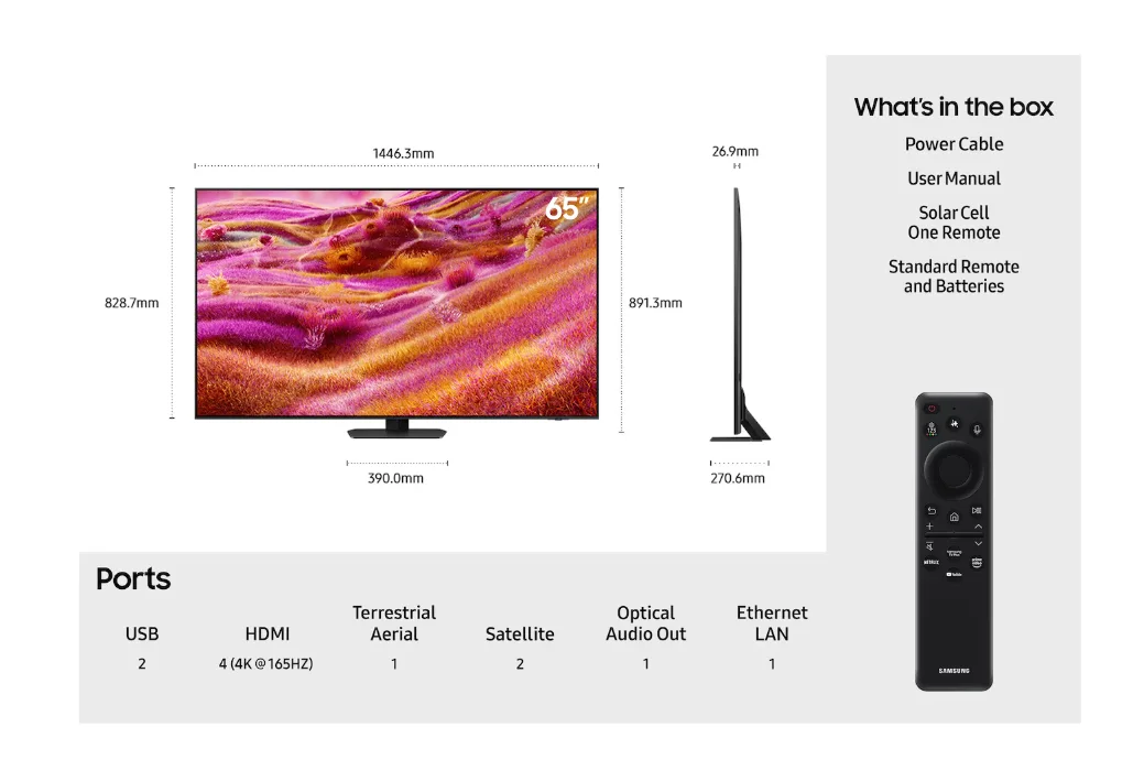 SAMSUNG 65" Neo QLED QN90F 4K Vision AI Smart TV (2025) - Image 3