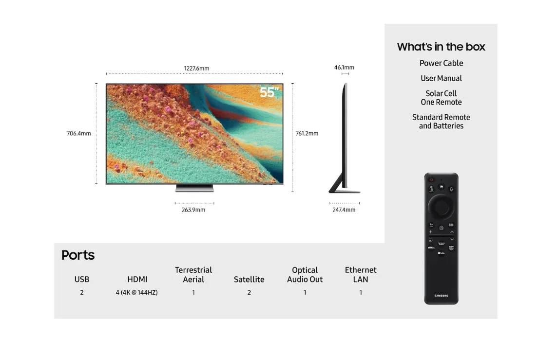 SAMSUNG 55" QN85F Neo QLED 4K Mini LED Vision AI Smart TV (2025) - Image 3