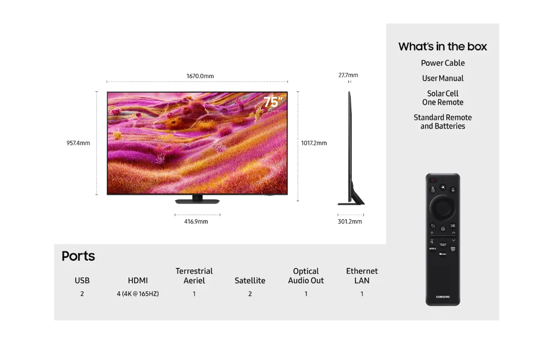 SAMSUNG 75" Neo QLED QN90F 4K Vision AI Smart TV (2025) - Image 4