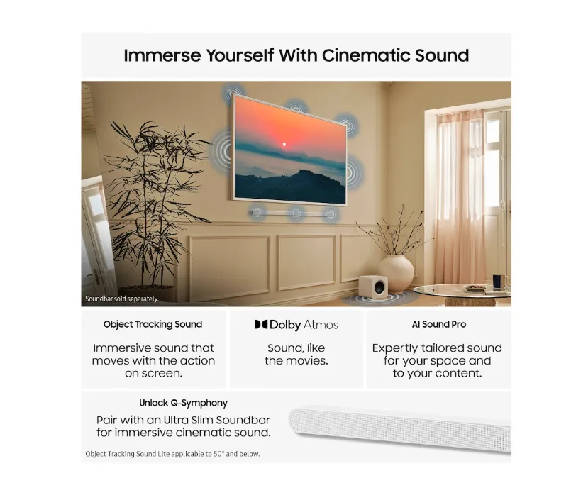 SAMSUNG 55" The Frame (LS03F) 4K QLED Smart Art TV (2025) - Image 4