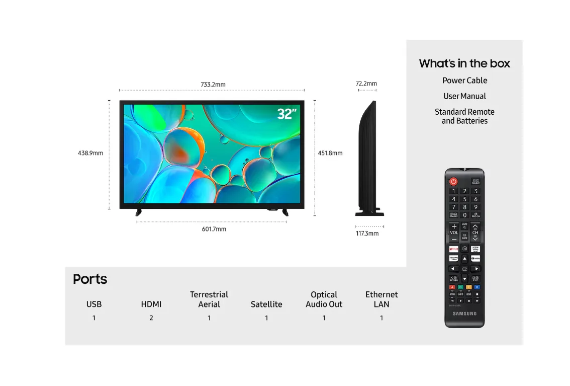 SAMSUNG 32" HD H5000 Smart TV (2025) - Image 4