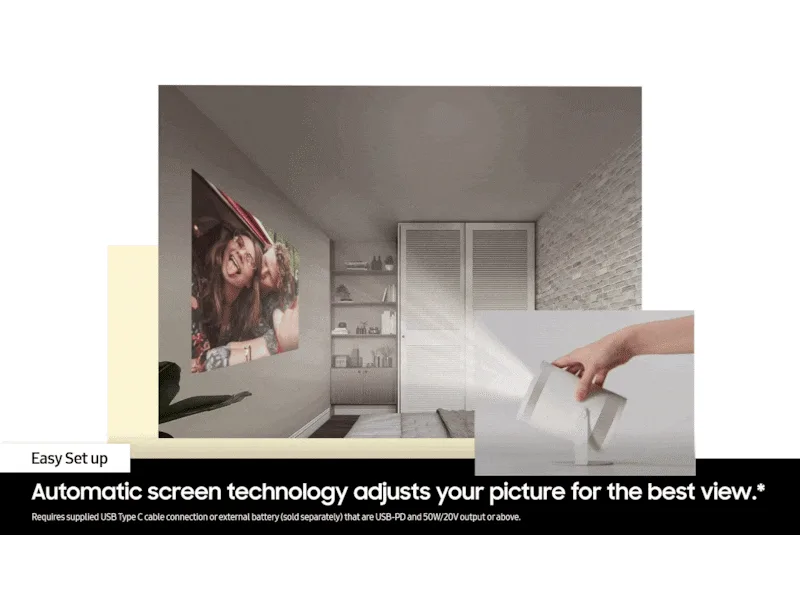 Samsung The Freestyle 2nd Gen – Smart Portable Projector with Gaming Hub (SP-LFF3CLAXXZA) (OPEN BOX) - Image 8