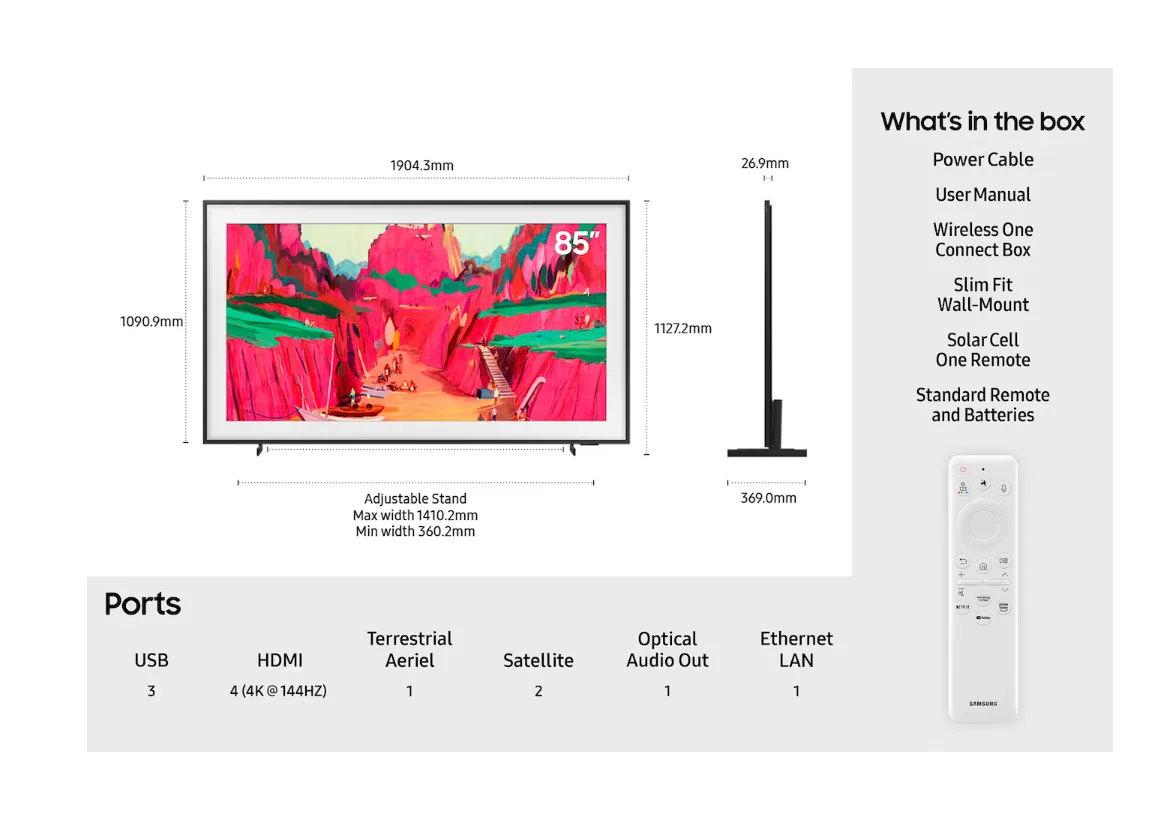 SAMSUNG 85" The Frame Pro Neo QLED 4K Vision AI Smart TV (2025) - Image 3
