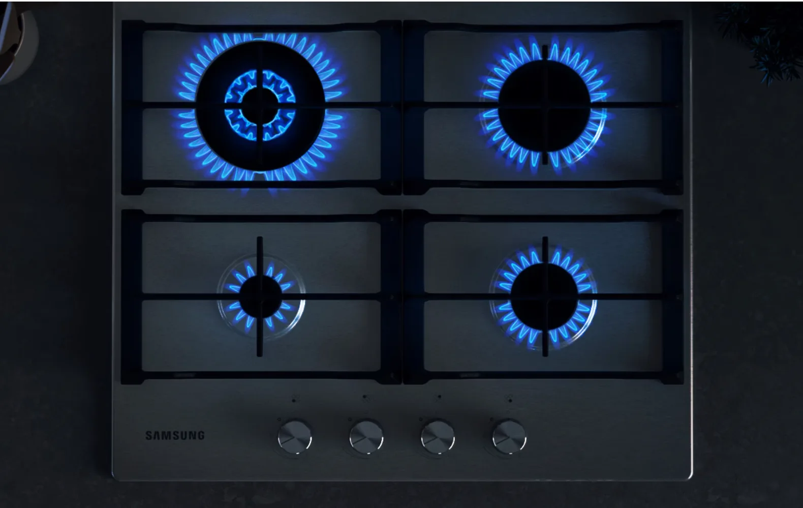 SAMSUNG Series 3 60cm 4-Burner Built-in Stainless Steel Gas Cooktop - Image 3