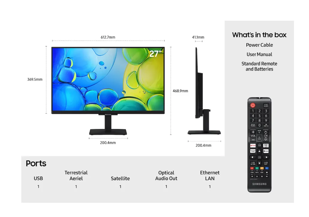 Samsung 27" F6000 Full HD Smart HDR LED TV (2025)