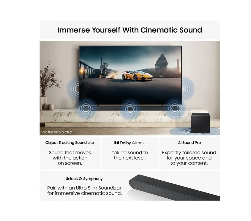 SAMSUNG 77" OLED S85F 4K Vision AI Smart TV (2025) 77      Product Ratings :4.7 (No. of ratings :34) QE77S85FAEXXU - Image 3