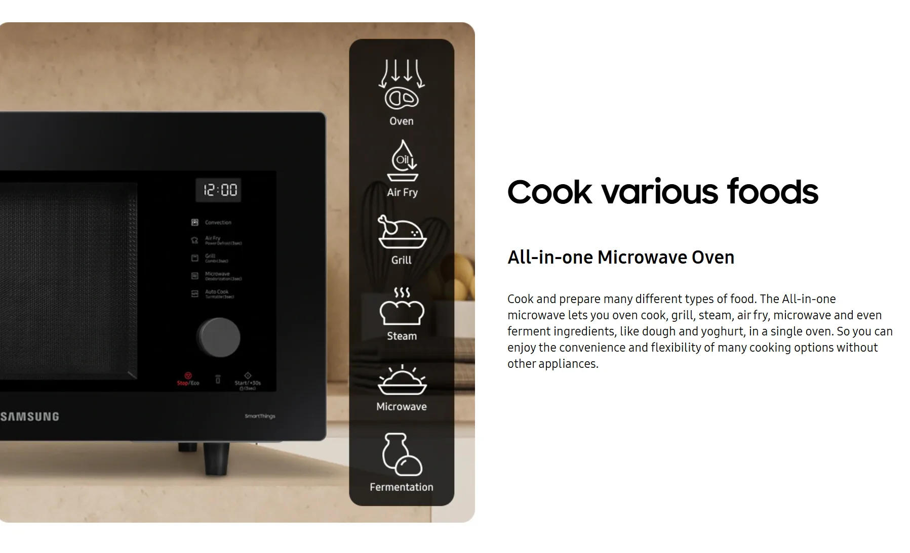 SAMSUNG Series 7 32L All-In-One Combi Smart Microwave Oven with AirFry - Image 3