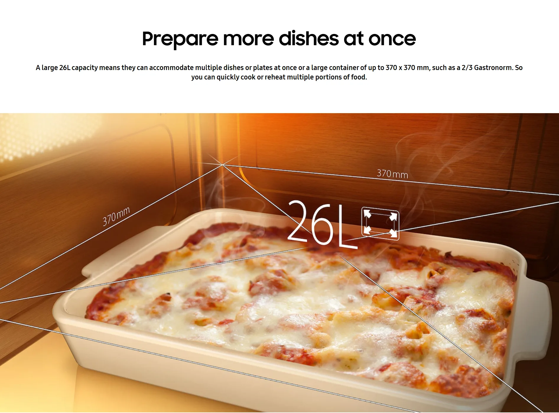 Samsung SnackMate 26L Manual Commercial Microwave 1100W CM1099 - Image 3