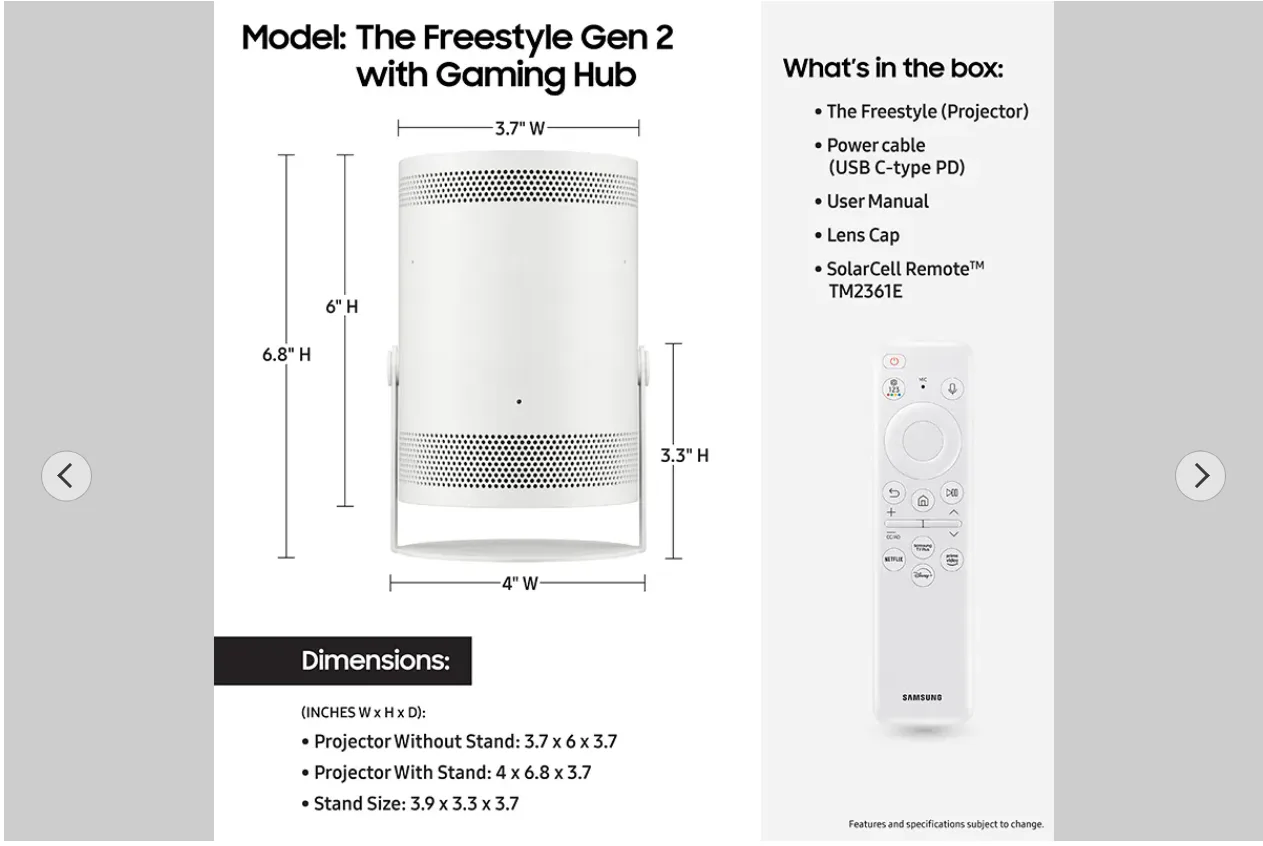 The Freestyle 2nd Gen. Full HD Portable Projector (NEW)