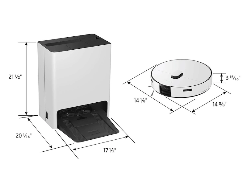 Samsung Bespoke Jet Bot™ Combo AI+ 3-in-1 Cleaning  Robot Vacuum Cleaner - Satin Grey - Image 7